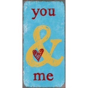 Magnet skilt 5x10cm You And Me